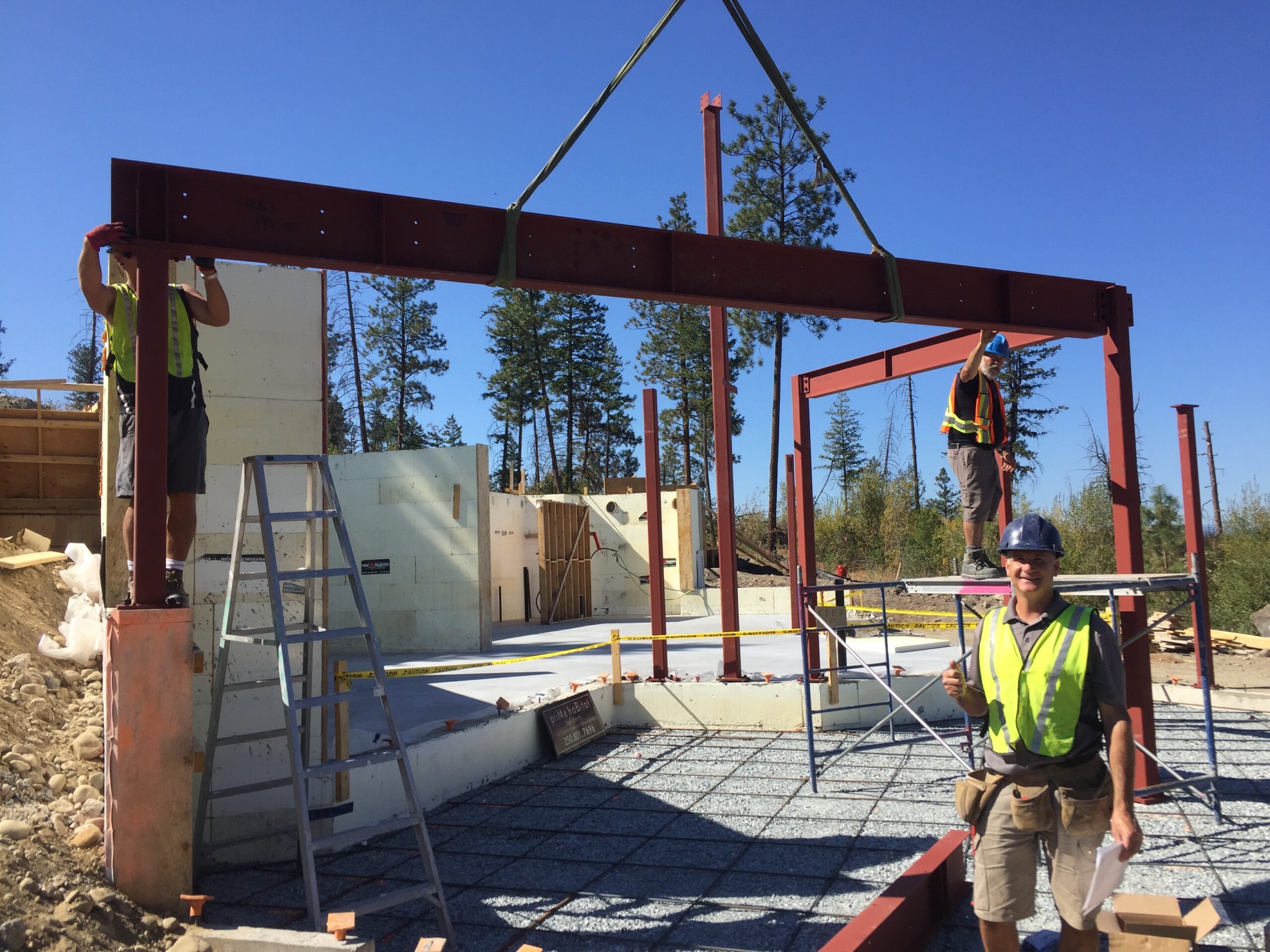 #NetZero Build Crew: Steel Framing Clifftop Home.  #Kelowna